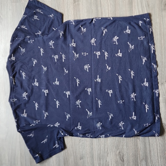 Denim & Flower navy tee, size large - Picture 4 of 7